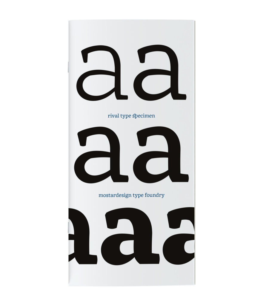 Rival type specimen of Rival serif font family